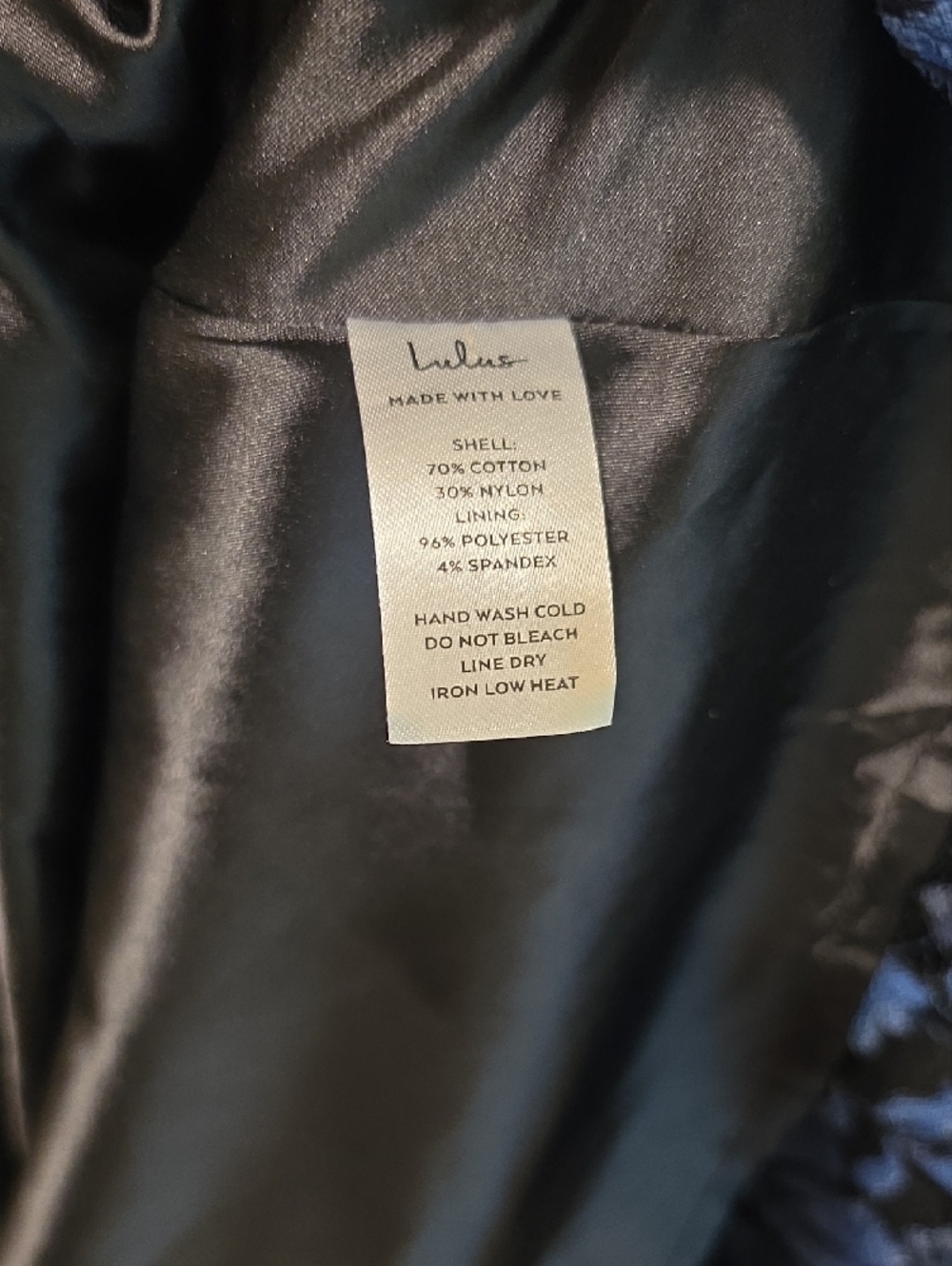 Lulu's Navy and Black Floral Lace Tiered V‑Neck Midi Dress - Picture 4 of 4